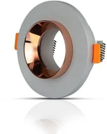 Oprawy, klosze i abażury - v-tac Oprawa Oczko V-TAC GIPS BETON GU10 Okrągła Wpuszczana Szary/Różowe Złoto VT-862 - miniaturka - grafika 1