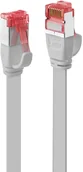 Kable miedziane - Lindy 47550 Kabel sieciowy skrętka) RJ45 Cat.6 U/FTP płaski Szary 0,3m LY-47550 - miniaturka - grafika 1