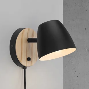 Nordlux Kinkiet Theo, z drewna jesionowego - Lampy ścienne - miniaturka - grafika 2