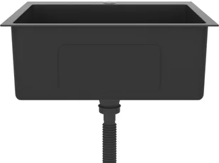 vidaXL Lumarko Ręcznie robiony zlew kuchenny z otworem na kran, czarny, stal 51515 - Zlewozmywaki - miniaturka - grafika 5