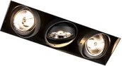 Oprawy, klosze i abażury - QAZQA Oprawa do wbudowania czarna GU10 AR70 3-źródła światła - Oneon 3 - miniaturka - grafika 1