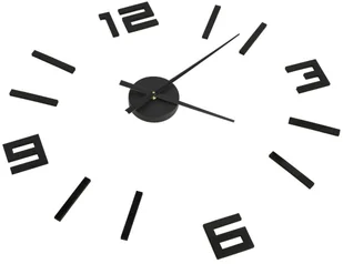 VidaXL Lumarko Zegar ścienny 3D, nowoczesny design, czarny, 100 cm, XXL 325156 VidaXL - Zegary - miniaturka - grafika 6