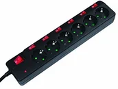 Przedłużacze i rozgałęźniki - LogiLink LPS227 4+2 (4x zestyk ochronny CEE 7/3, 2x USB) Power Cube gniazdko wielofunkcyjne z zabezpieczeniem przed dziećmi LPS233 - miniaturka - grafika 1