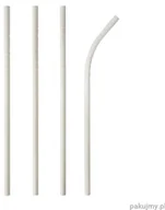 Słomki do napojów - PapStar Słomki z papieru, elastyczne pure, średnica 6 mm, 20 cm 100 szt. 88071 - miniaturka - grafika 1