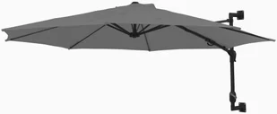 vidaXL Parasol ścienny na metalowym słupku, 300 cm, antracytowy - Parasole ogrodowe - miniaturka - grafika 4
