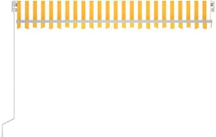 VidaXL Lumarko Ręcznie zwijana markiza, 450 x 300 cm, żółto-biała! 3068918 VidaXL - Markizy - miniaturka - grafika 4