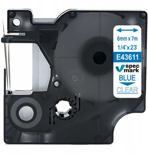 Dymo strefadrukarek.pl Taśma D1 43611 6mm x 7m przeźroczysta niebieski nadruk - zamiennik | OSZCZĘDZAJ DO 80% - ZADZWOŃ! 730811399 PROMOCJA! D1-43611 - Etykiety do drukarek - miniaturka - grafika 5
