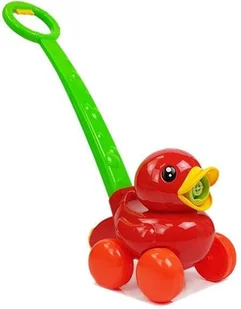 Import LEANToys Maszynka Do Baniek Mydlanych Czerwona Kaczka z Rączka Muzyczka Światła LT-8260-0 - Bańki mydlane - miniaturka - grafika 3