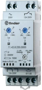 Finder Wyłącznik zmierzchowy 1NO+1CO 12A 230V AC 11-42-8-230-0000 - Sterowniki i przekaźniki - miniaturka - grafika 2
