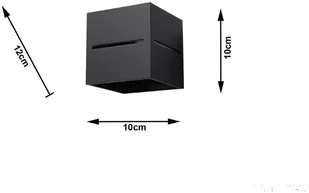 Sollux Lighting Lampa ścienna Top up/down, czarny korpus - Lampy ścienne - miniaturka - grafika 2