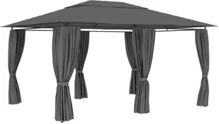 vidaXL Namiot ogrodowy z zasłonami, 4 x 3 m, antracytowy - Pawilony ogrodowe - miniaturka - grafika 12