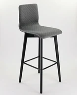 Taborety i hokery - Delta Hoker LUKA SOFT W czarno-szary - miniaturka - grafika 1