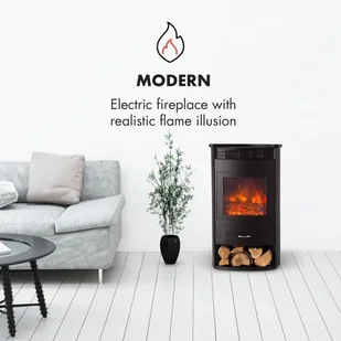 Klarstein Bormio 950/1900W czarny FP9-Bormio - Kominki elektryczne Klarstein Bormio 950/1900W czarny FP9-Bormio - Kominki elektryczne - miniaturka - grafika 2