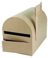 Dekoracje domu - Decopatch skrzynka na listy z masy papierniczej na wesele, brązowy EV001O - miniaturka - grafika 1