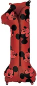 Urodziny dziecka - AMSCAN Balon foliowy cyfra 1 Myszka Mickey - cm - 1 szt. - miniaturka - grafika 1
