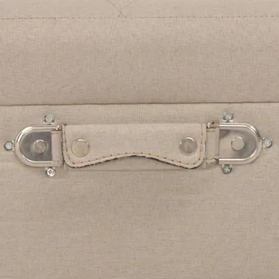 vidaXL Stołek ze schowkiem, 40 cm, beżowy, tkanina vidaXL - Pufy i podnóżki - miniaturka - grafika 3