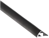 Listwy i profile - STANDERS Profil do glaury zewnetrzny półokrągły Aluminium 12 mm / 2.5 m Czarny Standers - miniaturka - grafika 1