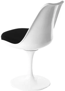 King Home Krzesło 48x52x79cm Tulip czarno-białe PC-08 BIALY.CZARNA - Krzesła - miniaturka - grafika 3