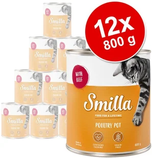 Smilla Korzystny pakiet Puszki z drobiem 12 x 800 g Drób z kaczką - Mokra karma dla kotów - miniaturka - grafika 2