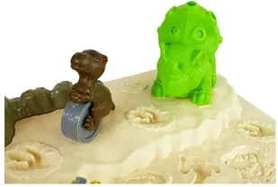 Import LEANToys Stolik Ciastolina Dinozaury Jajka Foremka Wulkan ze Świecącą Lawą 4 Kolory LT-8525-0 - Masy plastyczne - miniaturka - grafika 4