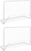 Piłka nożna - VidaXL Bramki piłkarskie z siatkami, 2 szt. 182x61x122 cm, stal, białe 276047         VidaXL - miniaturka - grafika 1