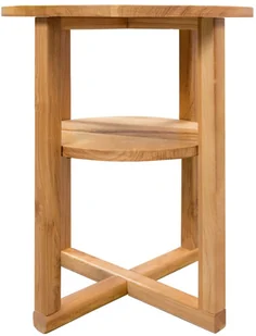 vidaXL Stolik boczny z litego drewna dębowego, 40 x 50 cm - Ławy i stoliki kawowe - miniaturka - grafika 4