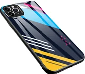 Etui i futerały do telefonów - Hurtel Color Glass Case etui pokrowiec nakładka ze szkła hartowanego z osłoną na aparat iPhone 11 Pro Max pattern 2 - Wielokolorowy - miniaturka - grafika 1