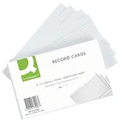 Zakładki indeksujące - Q-Connect Q Connect fiszek, drobne linie, 20,3 x 12,7 cm, biały, 100 sztuk KF35206 - miniaturka - grafika 1