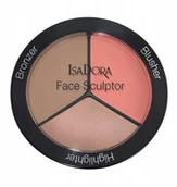 Bronzery i konturowanie twarzy - IsaDora Paleta modelująca kontur twarzy 04 Peach n - miniaturka - grafika 1