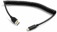 Kable USB - System-S System-S kabel USB typ A 3.0 na USB typ C 3.1 kabel spiralny 40-60 cm 57561789 - miniaturka - grafika 1