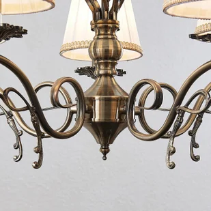 Lindby Finnick żyrandol, 5-punktowy, mosiądz - Lampy sufitowe - miniaturka - grafika 5