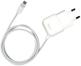 PURO Mini Travel Charger - Przenośna ładowarka sieciowa z kablem Micro USB (biały) - Ładowarki do telefonów - miniaturka - grafika 2