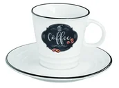 Filiżanki - Nuova R2S Filiżanka na kawę z talerzykiem 1601 KIBC - miniaturka - grafika 1