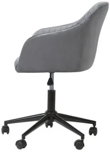 Fotel biurowy, krzesło biurowe Beliani Krzesło biurowe regulowane welurowe szare VENICE - Fotele i krzesła biurowe - miniaturka - grafika 6