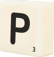 Świece - Paper Dreams świeca Scrabble litera P wosk 2 x 4 cm czarny/biały twm_828437 - miniaturka - grafika 1