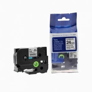 Brother Oryginał Taśma laminowana FLEXI ID 24mm x 8m czarny nadruk białe tło TZEFX251 - Taśmy do drukarek barwiące - miniaturka - grafika 2