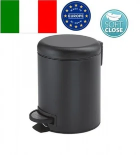 Gedy Kubełek na śmieci 5 l czarny mat 2709CZAR - Koszyki łazienkowe - miniaturka - grafika 2