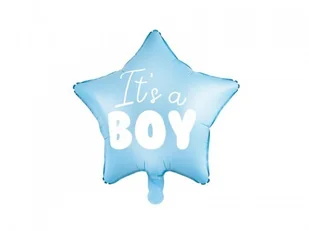 PartyDeco Balon foliowy Gwiazdka - It's a boy, 48cm, jasny niebieski FB22P-001J - Baby shower i roczek PartyDeco Balon foliowy Gwiazdka - It's a boy, 48cm, jasny niebieski FB22P-001J - Baby shower i roczek - miniaturka - grafika 1
