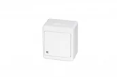 Wyłączniki światła i elektryczne - Pawbol WYLACZNIK BETA, POJEDYNCZY, KRZYZOWY, IP44, BIALY D.3110WK - miniaturka - grafika 1