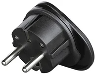 Akcesoria car audio - Hama wtyczka turystyczna do zasilania urządzeń zagranicznych czarny 00137298 - miniaturka - grafika 1