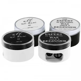 Kum Temperówka metalowa podwójna z pojemnikiem 208 QUOTES B&W 370.01.21 AM552 - Temperówki - miniaturka - grafika 2