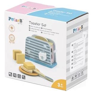 VIGA Toys Drewniany toster z akcesoriami z serii PolarB 44017 - Zabawki AGD - miniaturka - grafika 5