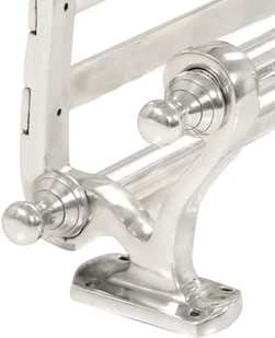 vidaXL Wieszak na płaszcze, lite aluminium, 77x30x18 cm, srebrny - Wieszaki i stojaki - miniaturka - grafika 6