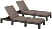 Leżaki ogrodowe - ALLIBERT Komplet 2 szt. leżaków basenowych DAYTONA - brązowe 15-645 - miniaturka - grafika 1