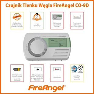 Sprue Safety Products Ltd Czujnik czadu FIREANGEL CO-9D - Czujniki czadu, dymu, gazu - miniaturka - grafika 9
