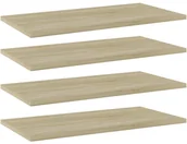 Meble modułowe i akcesoria - vidaXL Półki na książki, 4 szt., kolor dąb sonoma, 60x30x1,5 cm, płyta - miniaturka - grafika 1