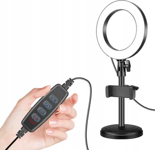 Lampa Led Pierścieniowa Selfie Vlog Zdjęcia Uchwyt - Selfie stick - miniaturka - grafika 3