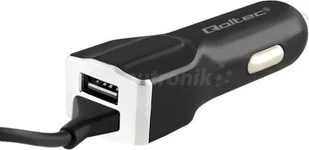 Qoltec Ładowarka samochodowa 12-24V | 5V | 3.4A | USB + kabel USB typC 50142 - Ładowarki samochodowe - miniaturka - grafika 2