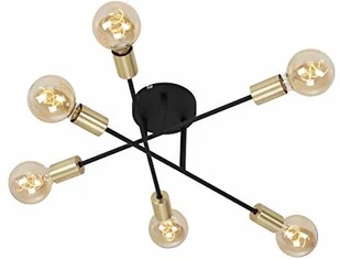 Briloner Lampa sufitowa 3868-065 Black Steel 6-punktowa - Lampy sufitowe - miniaturka - grafika 2