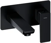 Zestawy prysznicowe - Omnires Bateria podtynkowa umywalkowa czarny Saxon - miniaturka - grafika 1